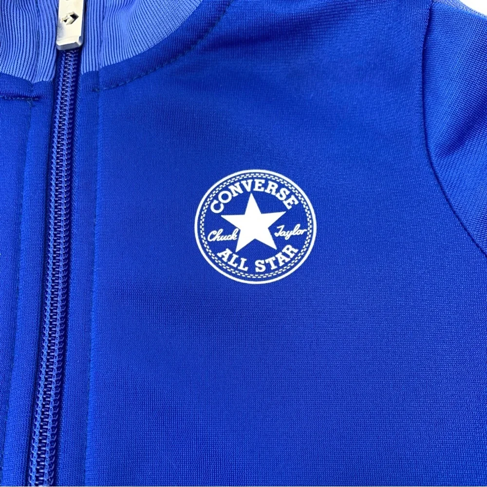Converse royal Blue Logo Brand Athletic Zip Up Track Jacket Toddler size 4